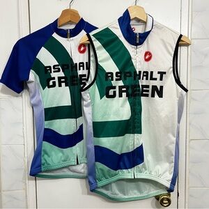 Vintage Castelli Women’s Small Full Zip Cycling Bike Jersey & Wind Vest Bundle